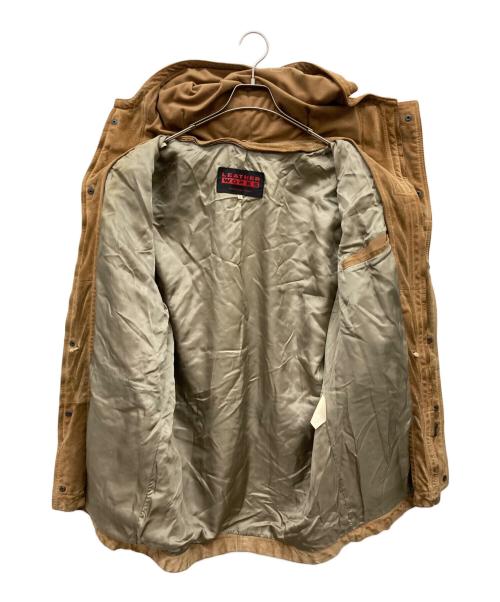 LEATHER WORKS EXCLUSIVELY BEAMS（ビームス）LEATHER WORKS EXCLUSIVELY BEAMS (ビームス) レザーコート ブラウン サイズ:40/50の古着・服飾アイテム