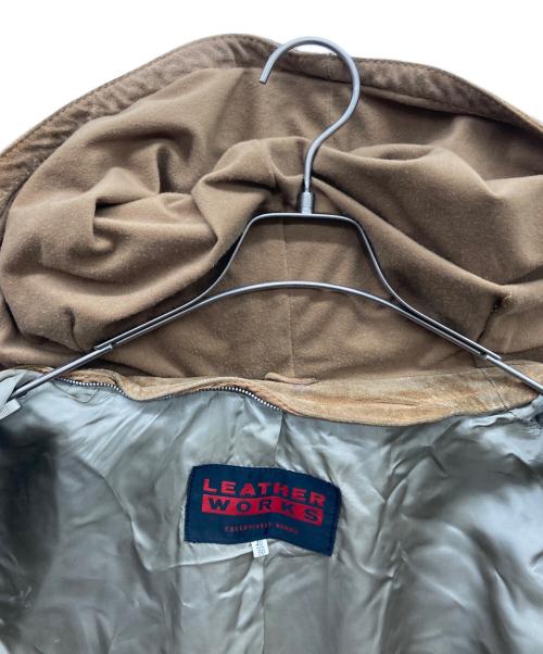 LEATHER WORKS EXCLUSIVELY BEAMS（ビームス）LEATHER WORKS EXCLUSIVELY BEAMS (ビームス) レザーコート ブラウン サイズ:40/50の古着・服飾アイテム
