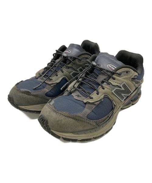 NEW BALANCE（ニューバランス）NEW BALANCE (ニューバランス) スニーカー オリーブ×ネイビー サイズ:US5.5の古着・服飾アイテム