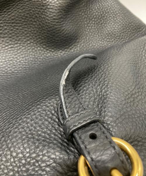 MIU MIU（ミュウミュウ）MIU MIU (ミュウミュウ) レザートートバッグ ヴィッテロダイノ ブラックの古着・服飾アイテム