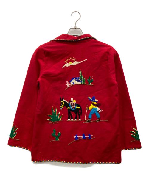 LOPEZ（ロペス）LOPEZ (ロペス) メキシカンウールジャケット レッド サイズ:不明の古着・服飾アイテム