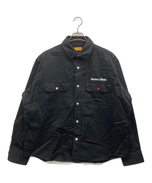 HUMAN MADE（ヒューマンメイド）HUMAN MADE (ヒューマンメイド) Oversized Shirt ブラック サイズ:Lの古着・服飾アイテム