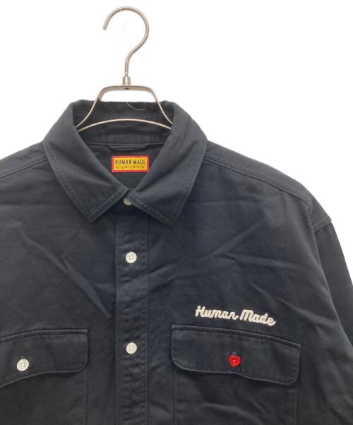 HUMAN MADE（ヒューマンメイド）HUMAN MADE (ヒューマンメイド) Oversized Shirt ブラック サイズ:Lの古着・服飾アイテム