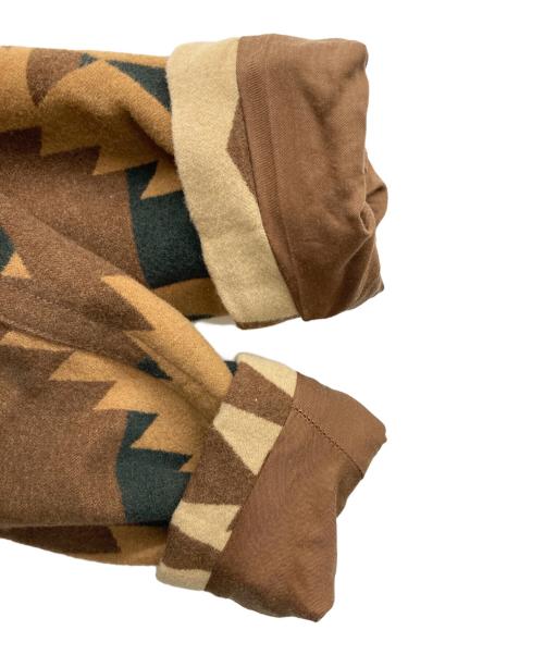 RRL（ダブルアールエル）RRL (ダブルアールエル) ネイティヴ柄ロングPコート ブラウン サイズ:Mの古着・服飾アイテム