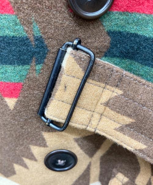 RRL（ダブルアールエル）RRL (ダブルアールエル) ネイティヴ柄ロングPコート ブラウン サイズ:Mの古着・服飾アイテム
