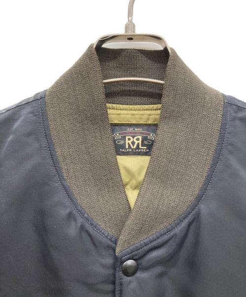RRL（ダブルアールエル）RRL (ダブルアールエル) ヘビーナイロンツイルフライトダウンベスト ブラック サイズ:Lの古着・服飾アイテム