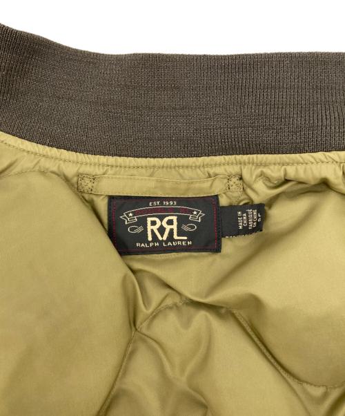RRL（ダブルアールエル）RRL (ダブルアールエル) ヘビーナイロンツイルフライトダウンベスト ブラック サイズ:Lの古着・服飾アイテム