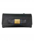 PRADAプラダ）の古着「リボン長財布 SAFFIANO FIOCCO」｜ブラック