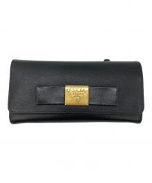PRADA（プラダ）の古着「リボン長財布 SAFFIANO FIOCCO」｜ブラック