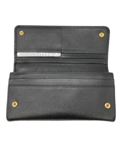 PRADA（プラダ）PRADA (プラダ) リボン長財布 SAFFIANO FIOCCO ブラックの古着・服飾アイテム