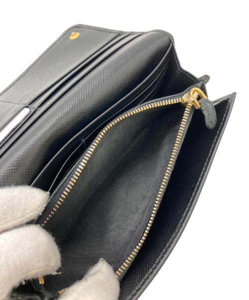 PRADA（プラダ）PRADA (プラダ) リボン長財布 SAFFIANO FIOCCO ブラックの古着・服飾アイテム