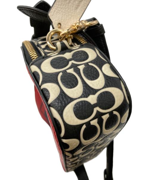 COACH（コーチ）COACH (コーチ) ショルダーバッグ Disney Mickey × Keith Haring Serena Satche レッド×ブラックの古着・服飾アイテム