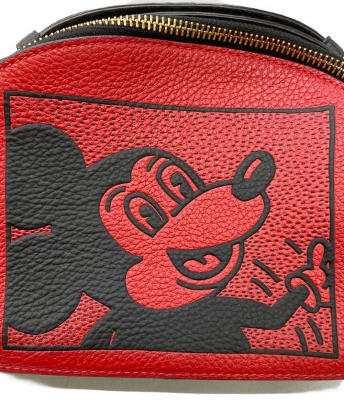 COACH（コーチ）COACH (コーチ) ショルダーバッグ Disney Mickey × Keith Haring Serena Satche レッド×ブラックの古着・服飾アイテム