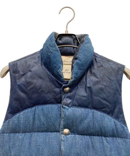 REMI RELIEF（レミレリーフ）REMI RELIEF (レミレリーフ) デニムダウンベスト インディゴ サイズ:Lの古着・服飾アイテム