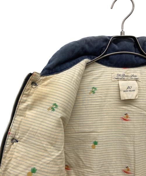 REMI RELIEF（レミレリーフ）REMI RELIEF (レミレリーフ) デニムダウンベスト インディゴ サイズ:Lの古着・服飾アイテム