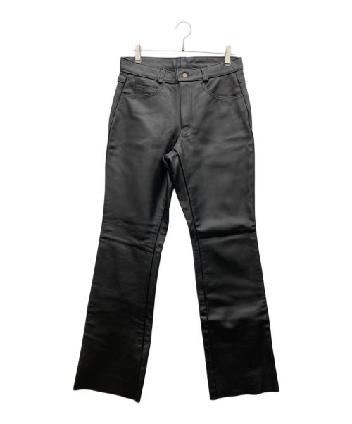 Schott（ショット）Schott (ショット) レザーフレアパンツ バイカータグ ブラック サイズ:34の古着・服飾アイテム
