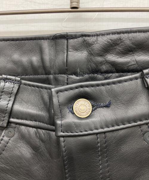 Schott（ショット）Schott (ショット) レザーフレアパンツ バイカータグ ブラック サイズ:34の古着・服飾アイテム