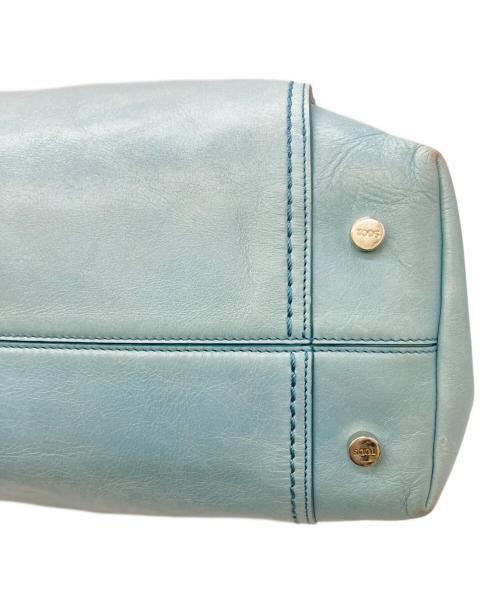 TOD'S（トッズ）TOD'S (トッズ) ダブルTレザー トートバッグ スカイブルーの古着・服飾アイテム