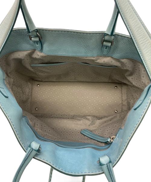 TOD'S（トッズ）TOD'S (トッズ) ダブルTレザー トートバッグ スカイブルーの古着・服飾アイテム
