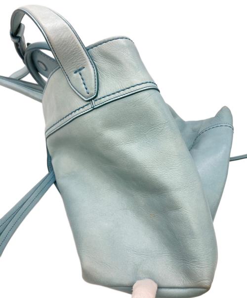 TOD'S（トッズ）TOD'S (トッズ) ダブルTレザー トートバッグ スカイブルーの古着・服飾アイテム