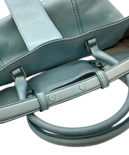 TOD'S（トッズ）TOD'S (トッズ) ダブルTレザー トートバッグ スカイブルーの古着・服飾アイテム