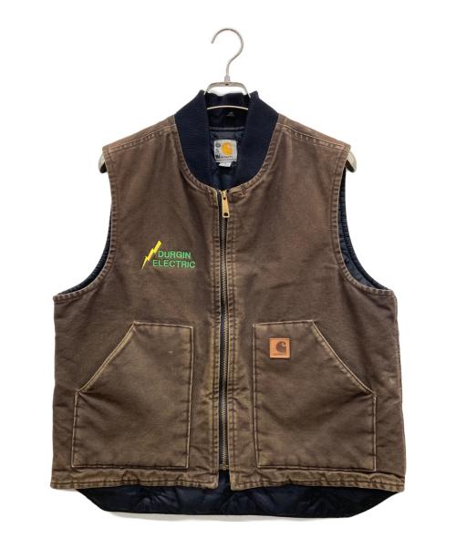 CarHartt（カーハート）CarHartt (カーハート) ダック地ベスト ブラウン サイズ:Large Regulerの古着・服飾アイテム