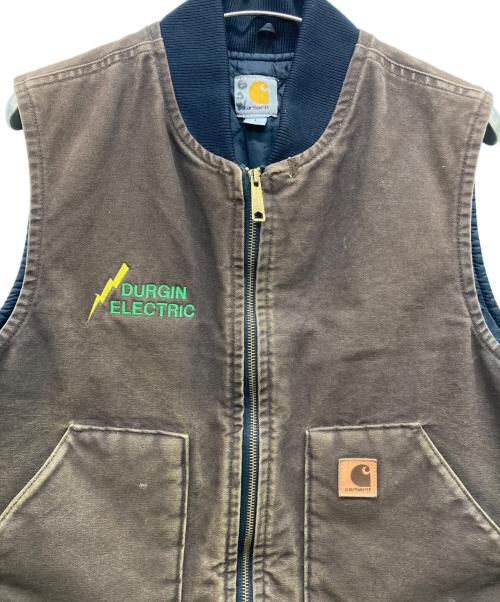 CarHartt（カーハート）CarHartt (カーハート) ダック地ベスト ブラウン サイズ:Large Regulerの古着・服飾アイテム