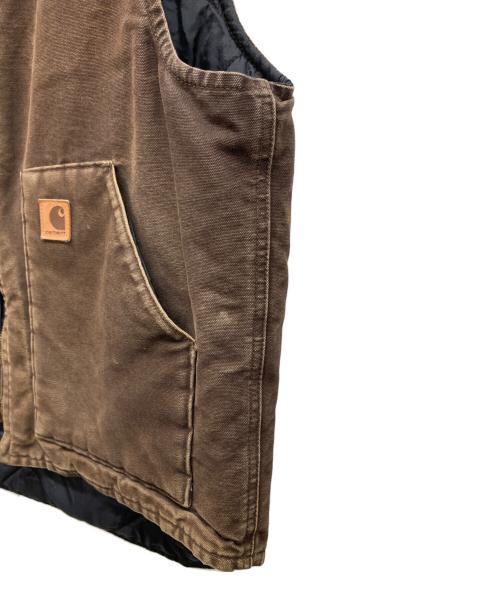CarHartt（カーハート）CarHartt (カーハート) ダック地ベスト ブラウン サイズ:Large Regulerの古着・服飾アイテム