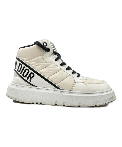 Christian Dior（クリスチャン ディオール）Christian Dior (クリスチャン ディオール) ハイカットスニーカー D-PLAYER ホワイト サイズ:37の古着・服飾アイテム