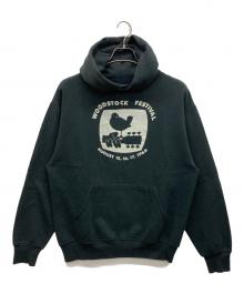 JERZEES（ジャージーズ）の古着「プリントパーカー  80-90s woodstock festival」｜ブラック