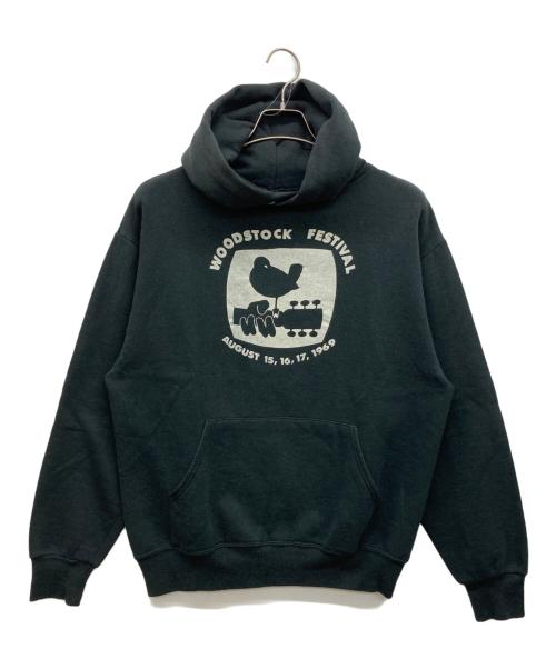 JERZEES（ジャージーズ）JERZEES (ジャージーズ) プリントパーカー  80-90s woodstock festival ブラック サイズ:Mの古着・服飾アイテム