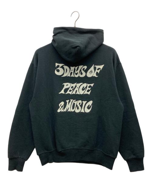 JERZEES（ジャージーズ）JERZEES (ジャージーズ) プリントパーカー  80-90s woodstock festival ブラック サイズ:Mの古着・服飾アイテム