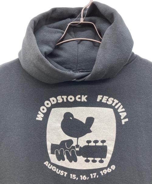 JERZEES（ジャージーズ）JERZEES (ジャージーズ) プリントパーカー  80-90s woodstock festival ブラック サイズ:Mの古着・服飾アイテム