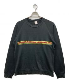 JERZEES（ジャージーズ）の古着「プリントスウェット 80s santa cruz」｜ブラック