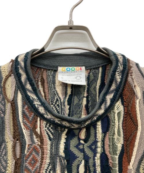 Coogi（クージー）COOGI (クージー) 90s 3Dニット マルチカラー サイズ:Lの古着・服飾アイテム