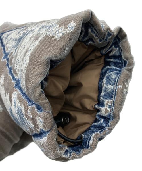 DIESEL（ディーゼル）DIESEL (ディーゼル) ジップアップパファージャケット W-KONS ブルー×ブラウン サイズ:46 175/92Aの古着・服飾アイテム