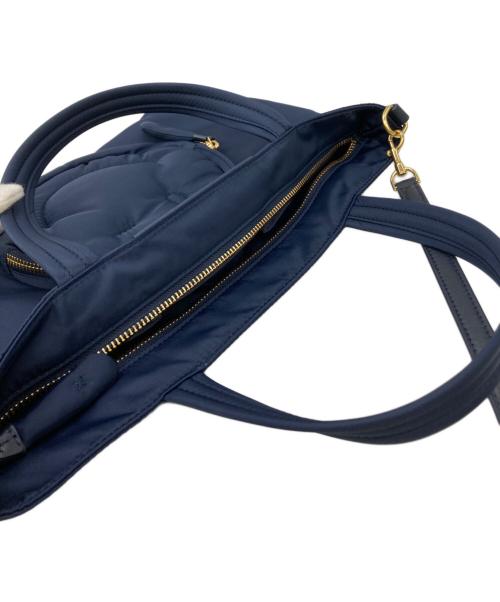 ANYA HINDMARCH（アニヤ・ハインドマーチ）ANYA HINDMARCH (アニヤ・ハインドマーチ) Chubby smiley Nylon Tote ネイビーの古着・服飾アイテム