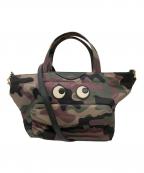 ANYA HINDMARCHアニヤ・ハインドマーチ）の古着「E/W Tote Mini Eyes Recycled Nylon」｜カーキ