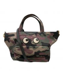 ANYA HINDMARCH（アニヤ・ハインドマーチ）の古着「E/W Tote Mini Eyes Recycled Nylon」｜カーキ