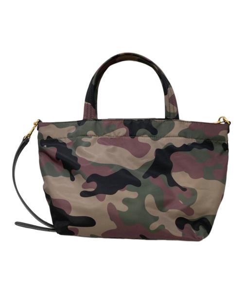 ANYA HINDMARCH（アニヤ・ハインドマーチ）ANYA HINDMARCH (アニヤ・ハインドマーチ) E/W Tote Mini Eyes Recycled Nylon カーキの古着・服飾アイテム