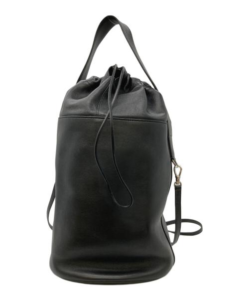 JIL SANDER（ジルサンダー）JIL SANDER (ジルサンダー) 巾着ショルダーバッグ ブラックの古着・服飾アイテム