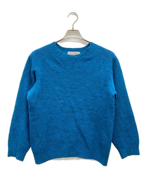 INVERALLAN（インバーアラン）INVERALLAN (インバーアラン) ラグランニット ブルー サイズ:38の古着・服飾アイテム