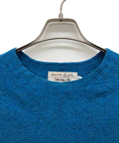 INVERALLAN（インバーアラン）INVERALLAN (インバーアラン) ラグランニット ブルー サイズ:38の古着・服飾アイテム
