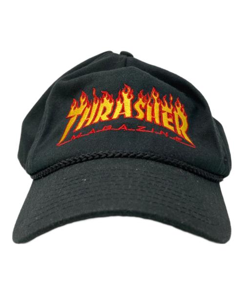 THRASHER（スラッシャー）THRASHER (スラッシャー) 90s フレイムロゴキャップ オリジナル ブラックの古着・服飾アイテム