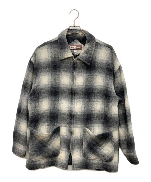 IGAI&IGAI（IGAI&IGAI）IGAI&IGAI (IGAI&IGAI) 90s オンブレウールジャケット ブラック サイズ:LARGEの古着・服飾アイテム