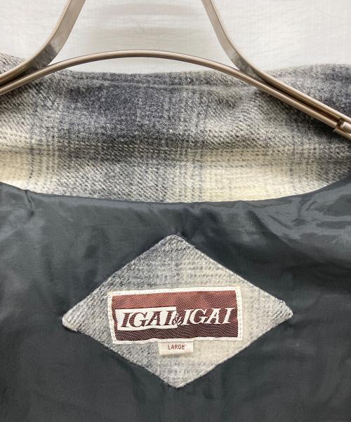 IGAI&IGAI（IGAI&IGAI）IGAI&IGAI (IGAI&IGAI) 90s オンブレウールジャケット ブラック サイズ:LARGEの古着・服飾アイテム