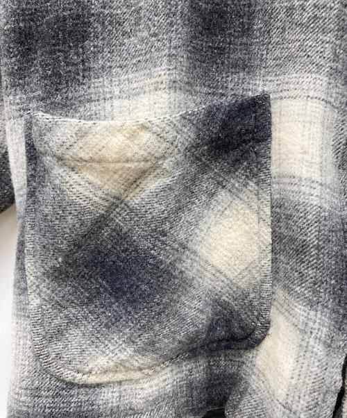 IGAI&IGAI（IGAI&IGAI）IGAI&IGAI (IGAI&IGAI) 90s オンブレウールジャケット ブラック サイズ:LARGEの古着・服飾アイテム
