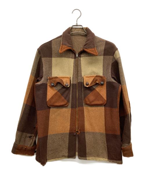 USED（ユーズド）USED (ユーズド) ウールジャケット  40‐50s conmer zip ブラウン サイズ:不明の古着・服飾アイテム