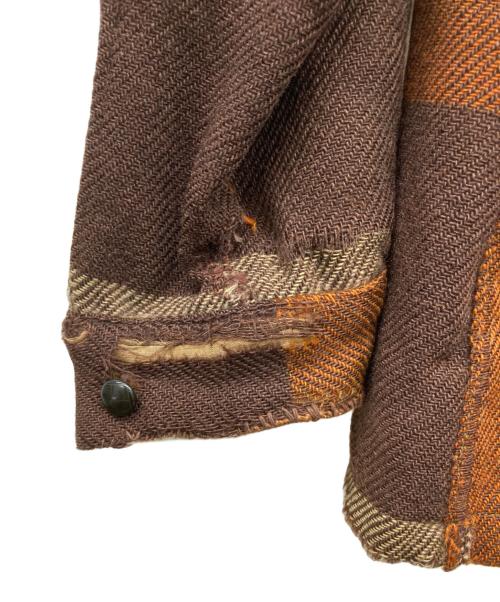 USED（ユーズド）USED (ユーズド) ウールジャケット  40‐50s conmer zip ブラウン サイズ:不明の古着・服飾アイテム
