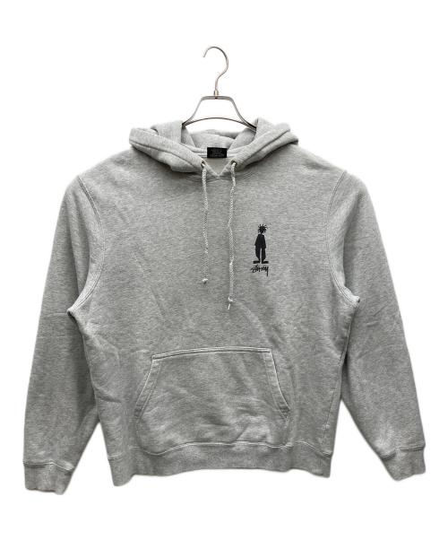 stussy（ステューシー）stussy (ステューシー) プルオーバーパーカー グレー サイズ:Mの古着・服飾アイテム